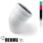 Koleno kanalizaciono niskošumno 87 ° RAUPIANO PLUS REHAU