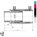 Prelazni komad 75x2 SN ESM elektrofuzioni SMARTFUSE REHAU - Slika 2