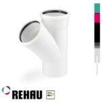Račva niskošumna 45 ° RAUPIANO PLUS REHAU